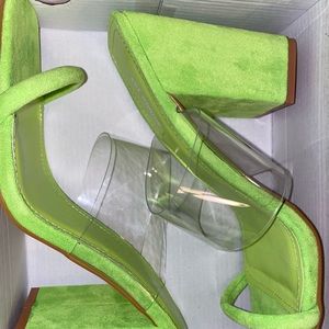 Lime green heels
